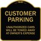 Signmission Designer Series-Unauthorized Cars Will Be Towed Away At Owners Expense, 18" L, 18" H, BG-1818-9747 A-DES-BG-1818-9747 - alternate 1